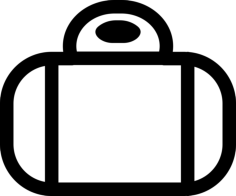 Luggage With Handle Laser Cut Svg File, Free Vectors File